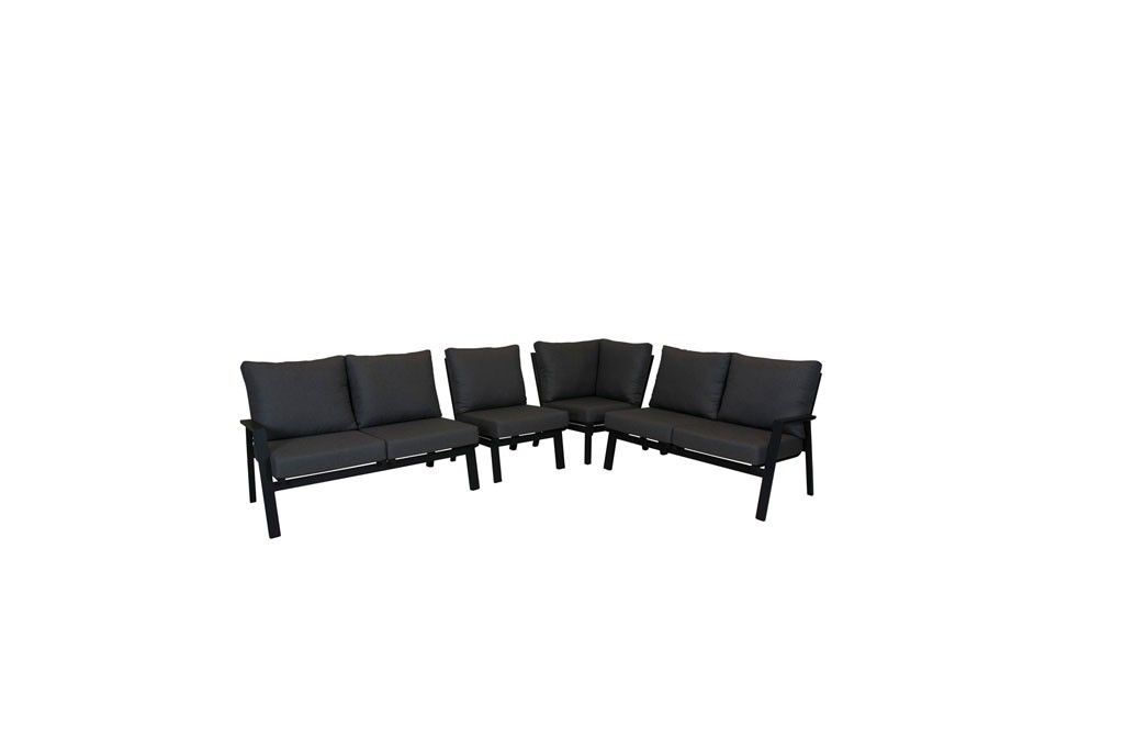 Exome Hoekset royal grey met koffietafel atlanta