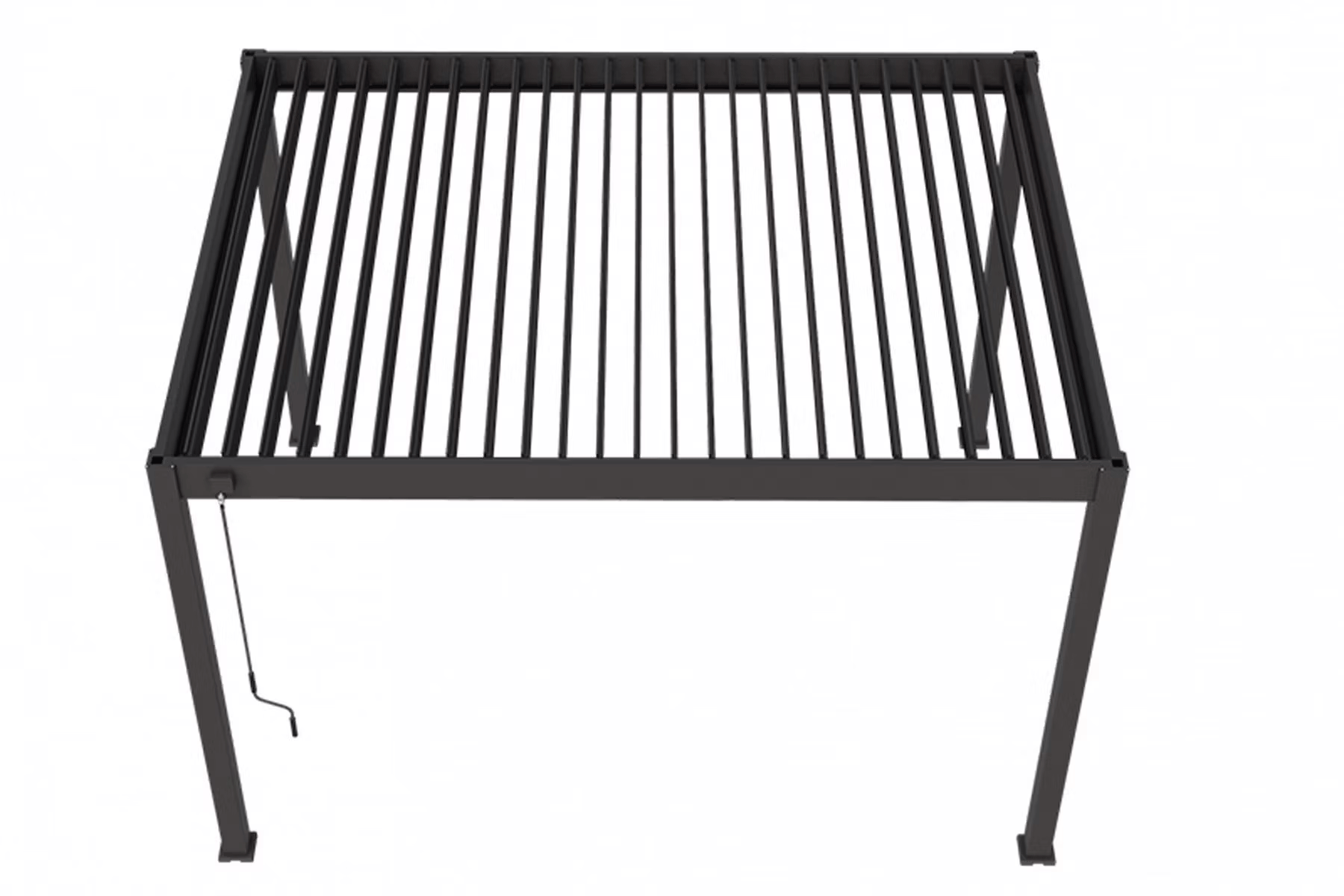 Lamellen overkapping 3.6 x 4 meter antraciet