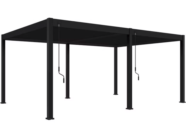 Lamellen overkapping 3.6 x 6 meter antraciet