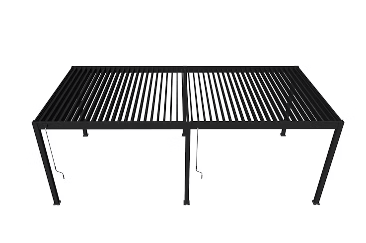 Lamellen overkapping 3.6 x 6 meter antraciet