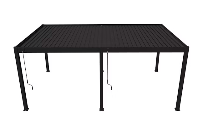 Lamellen overkapping 3.6 x 6 meter antraciet