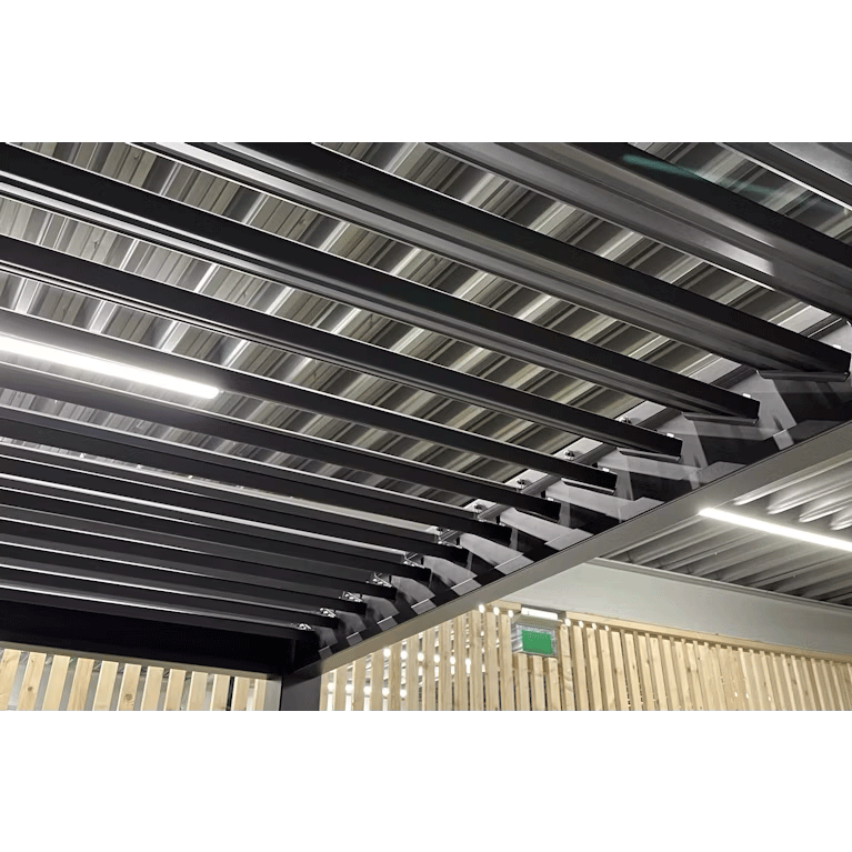 Lamellen overkapping 3.6 x 6 meter antraciet