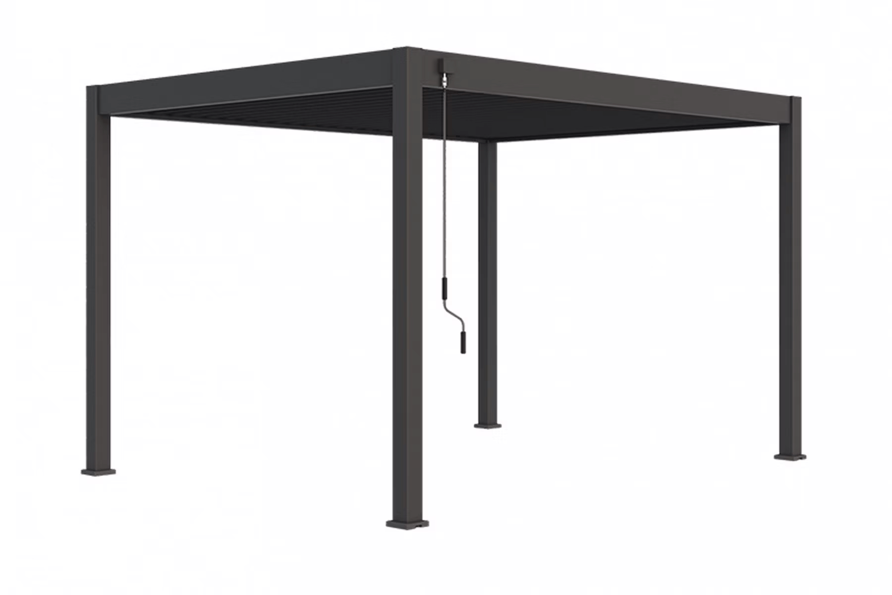 Lamellen overkapping 3.6 x 4 meter antraciet