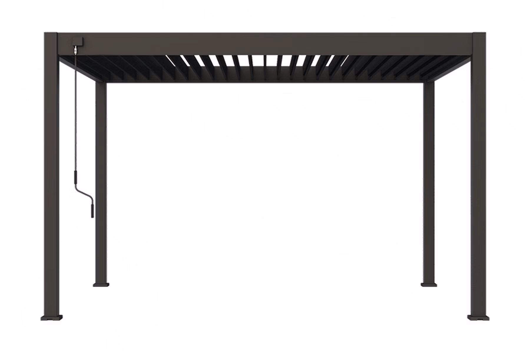 Lamellen overkapping 3.6 x 4 meter antraciet
