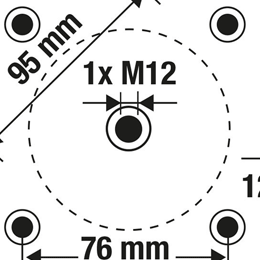 Parasol ingraaf voet beton