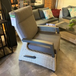 Orlon loungestoel met voetsteun