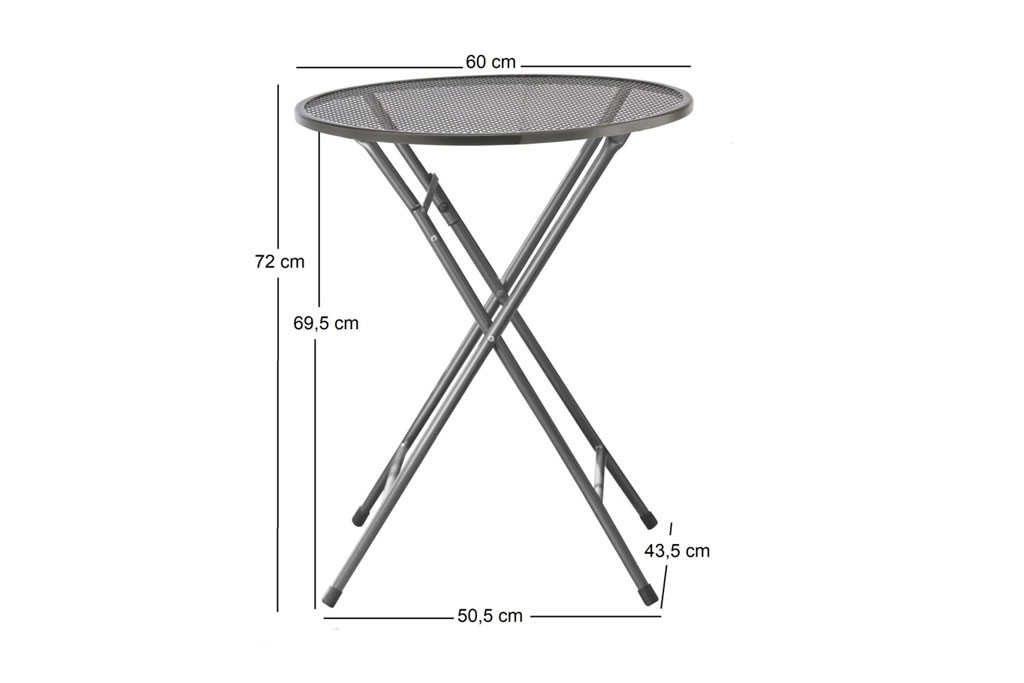 Kettler Klaptafel 60 cm. rond