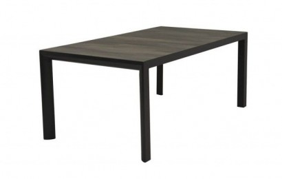 Kings tuintafel 180x100 cm. antraciet houtlook