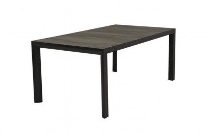 Kings tuintafel 220x100 cm. antraciet houtlook